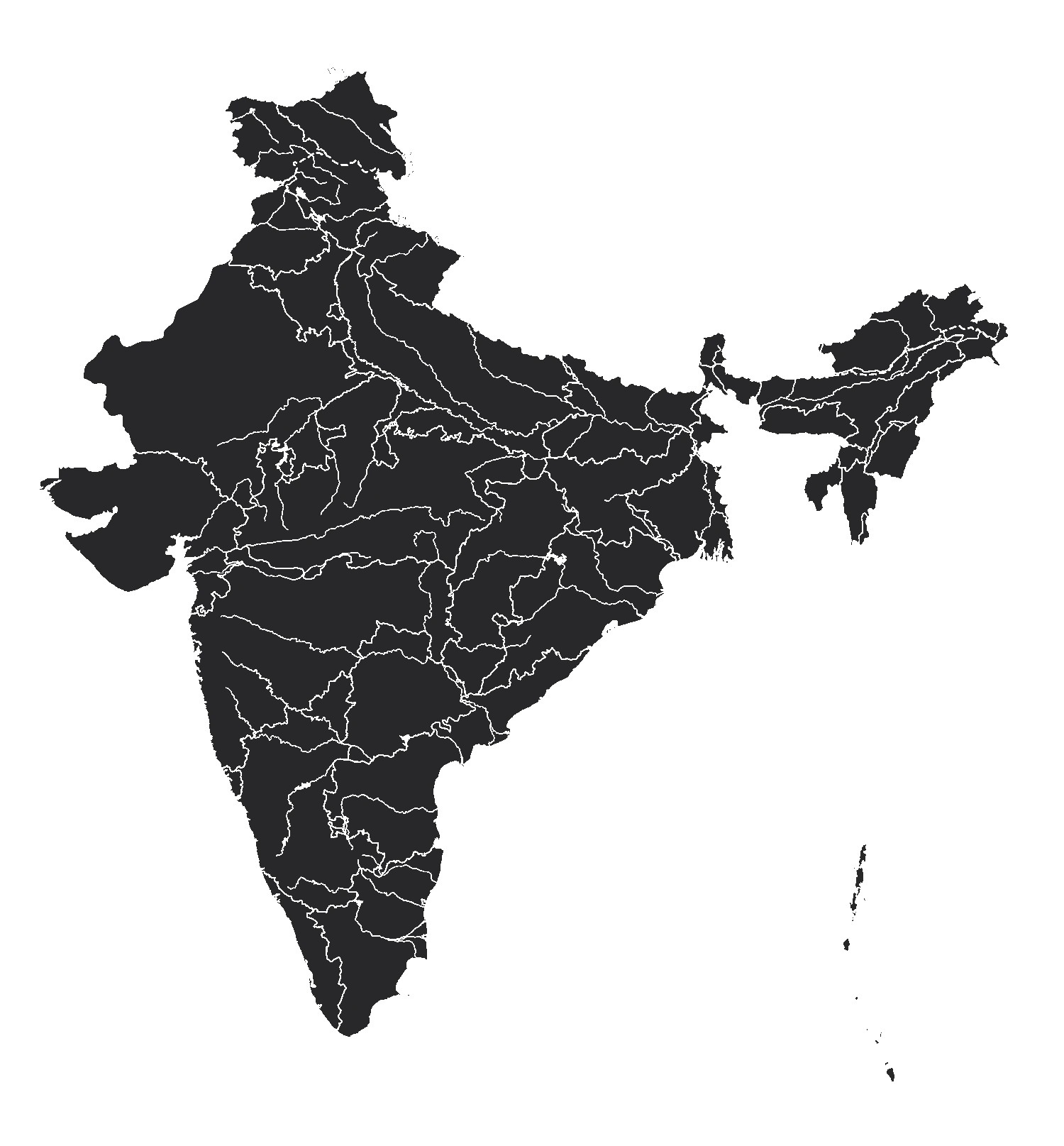 Map of India showing DCC operating markets